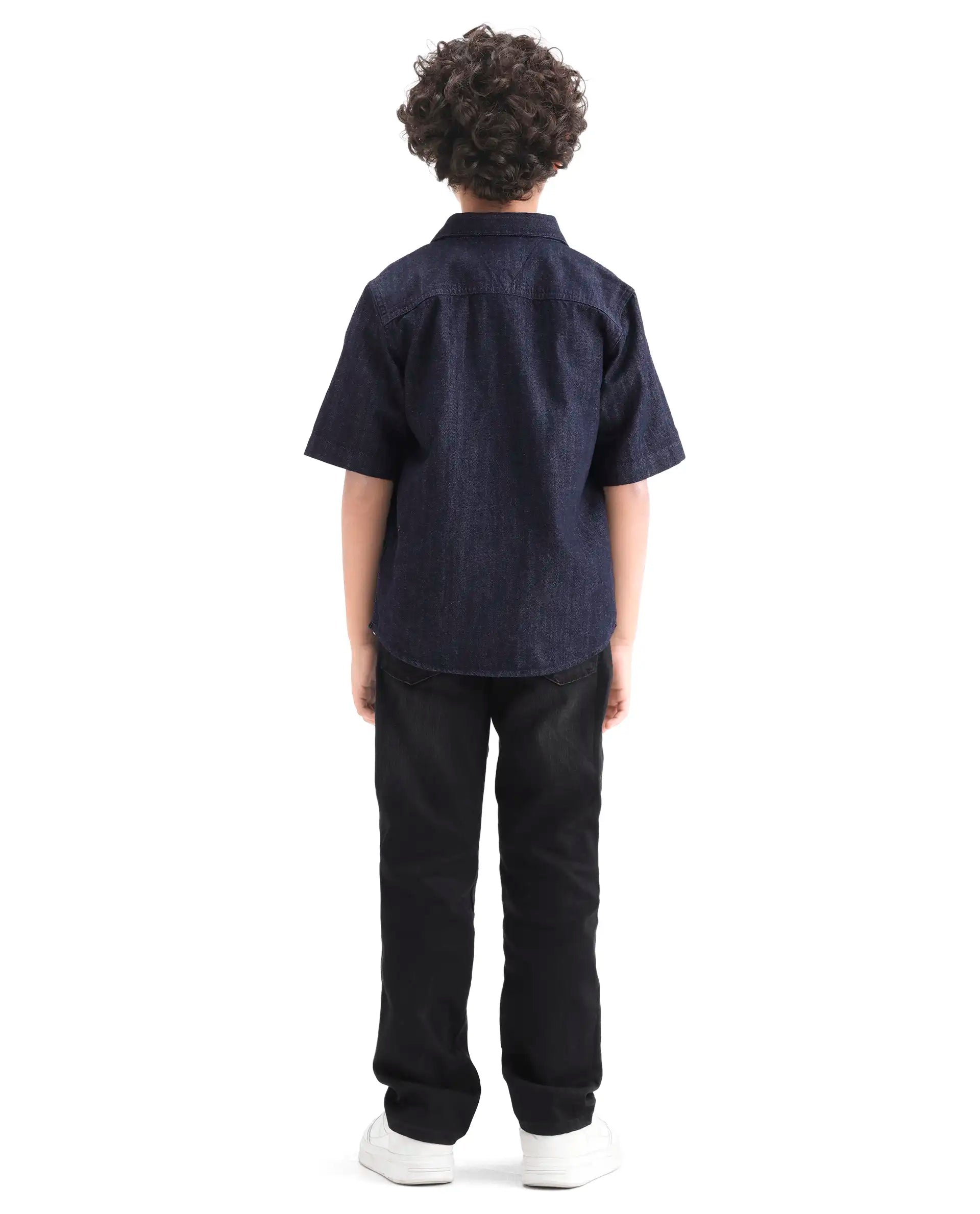 Rare Ones Boys Black Pull-On Regular Fit Denim Pant