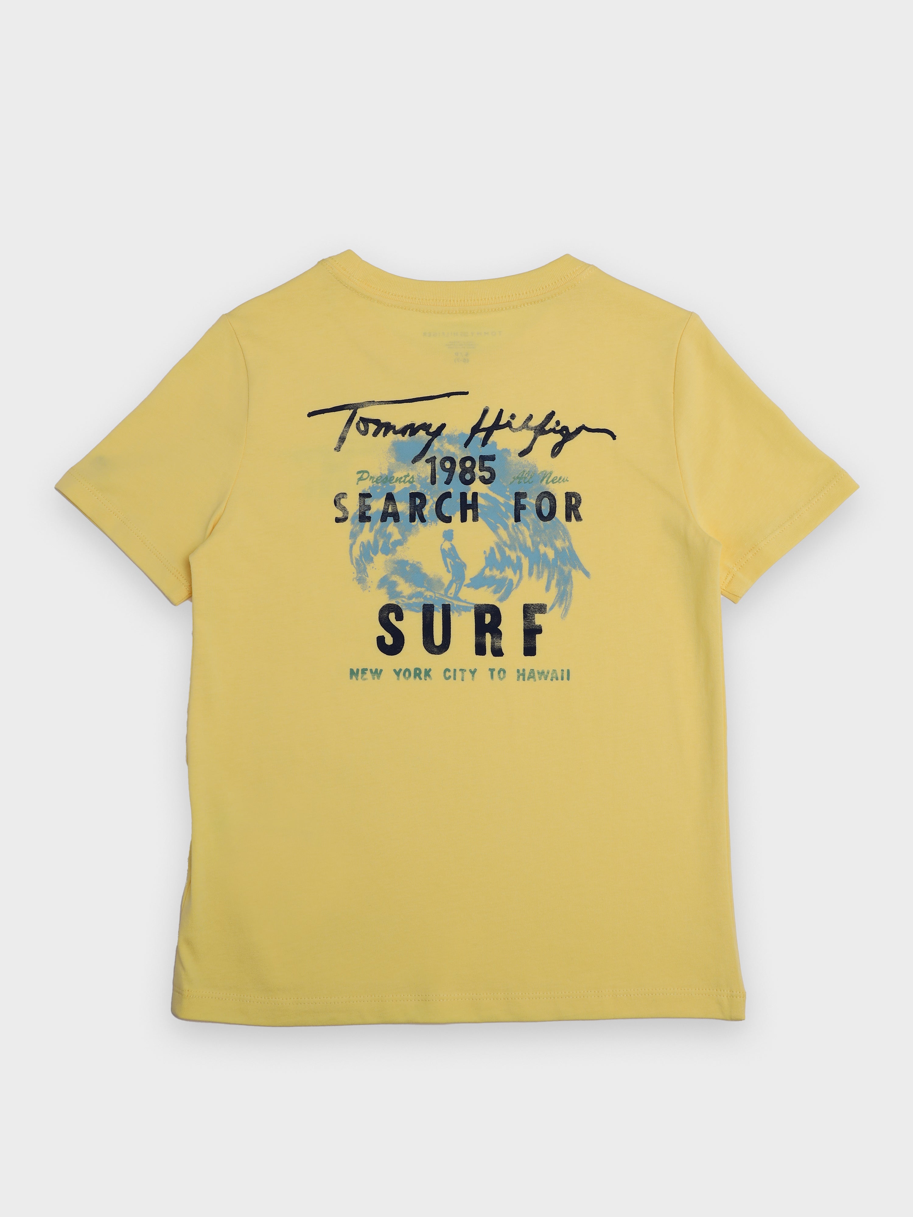 Girls Yellow Graphic Cotton Casual Knit Top