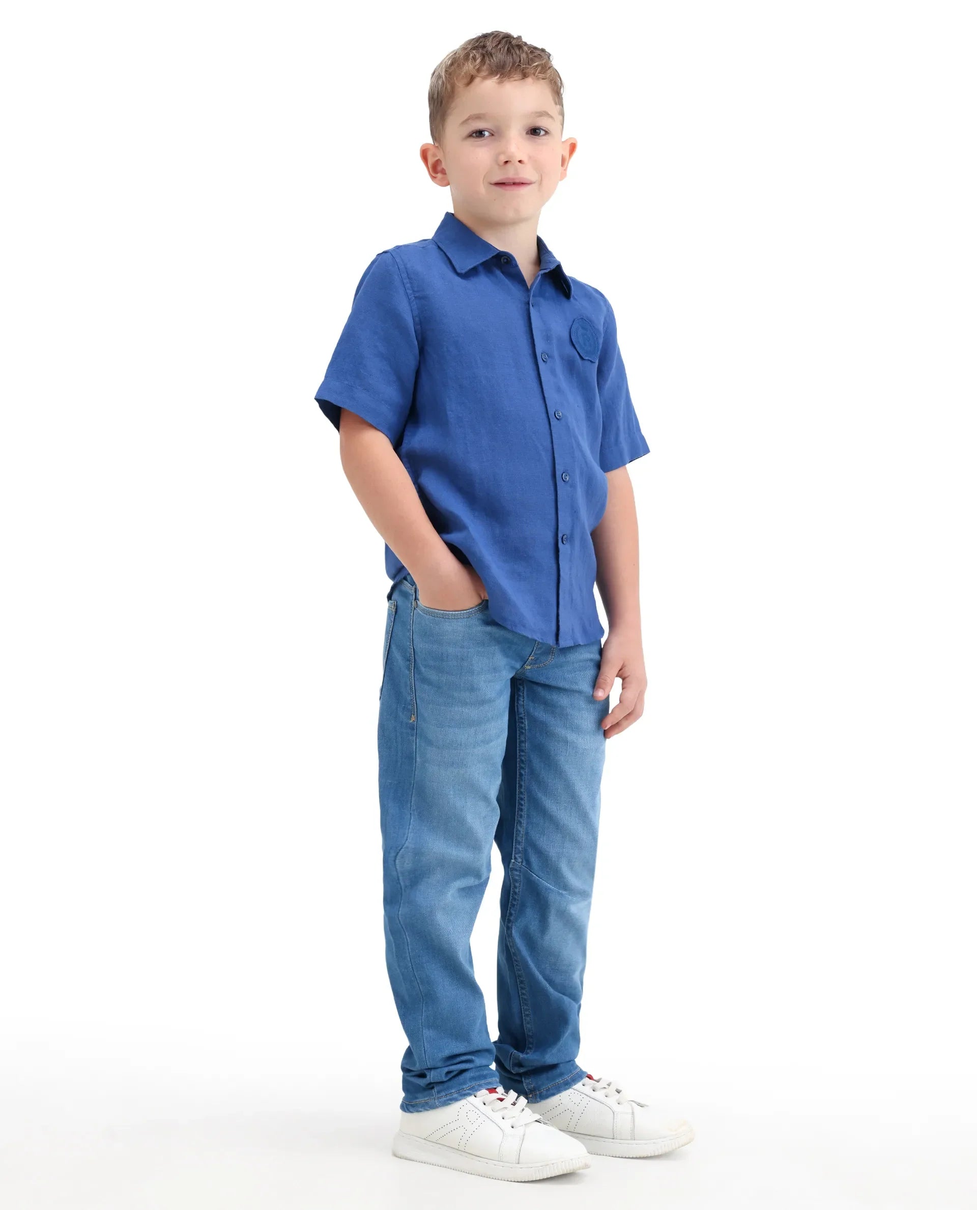 Rare Ones Boys Light Blue Pull-On Regular Fit Jeans