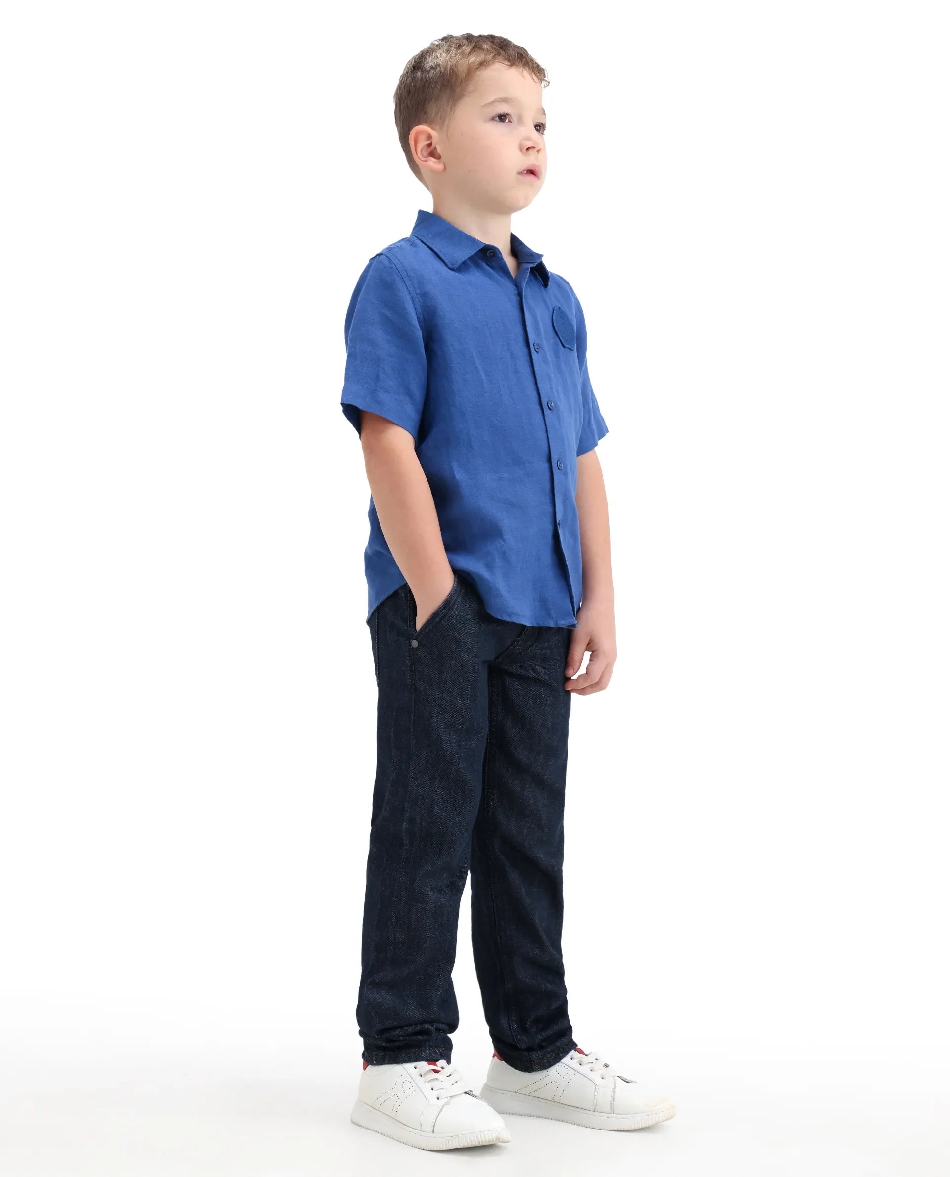 Rare Ones Boys Dark Navy Cotton Regular Fit Jeans