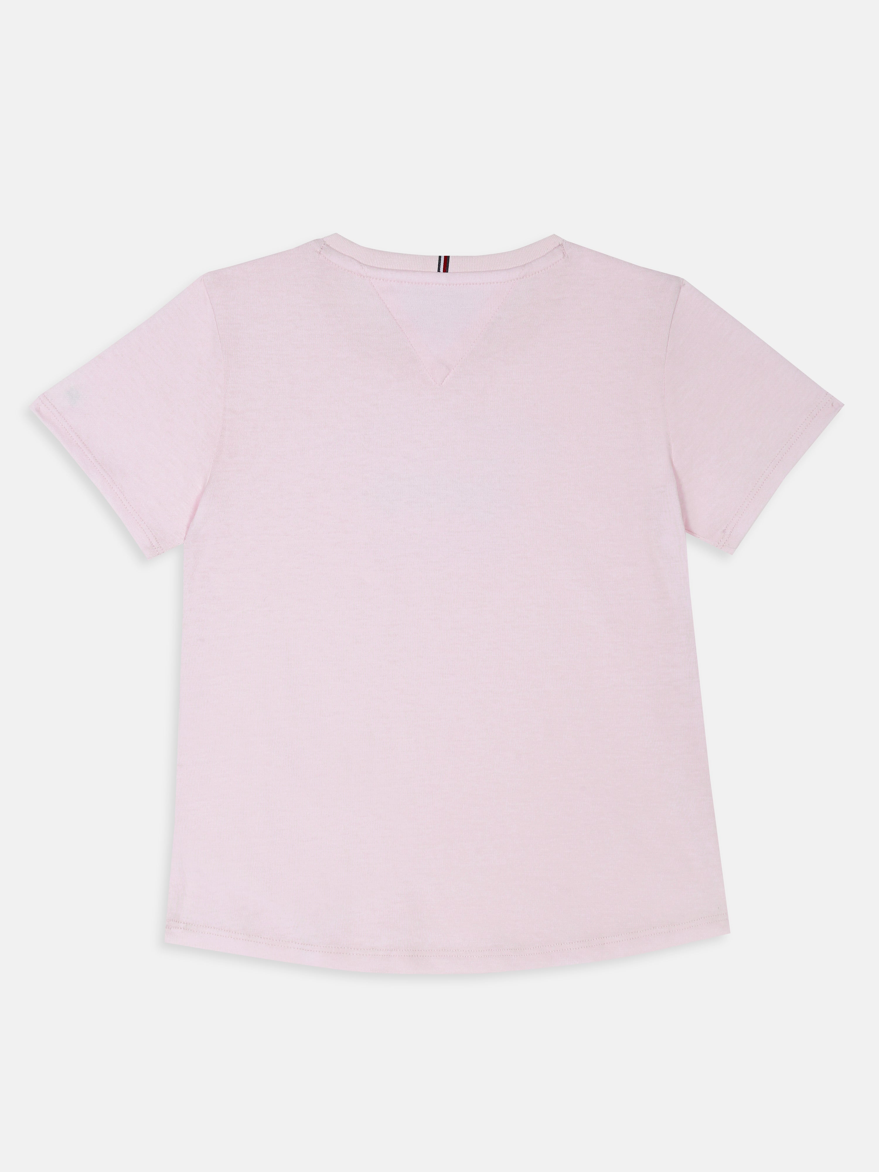 Girls Pink Logo Cotton Blend Casual Knit Top