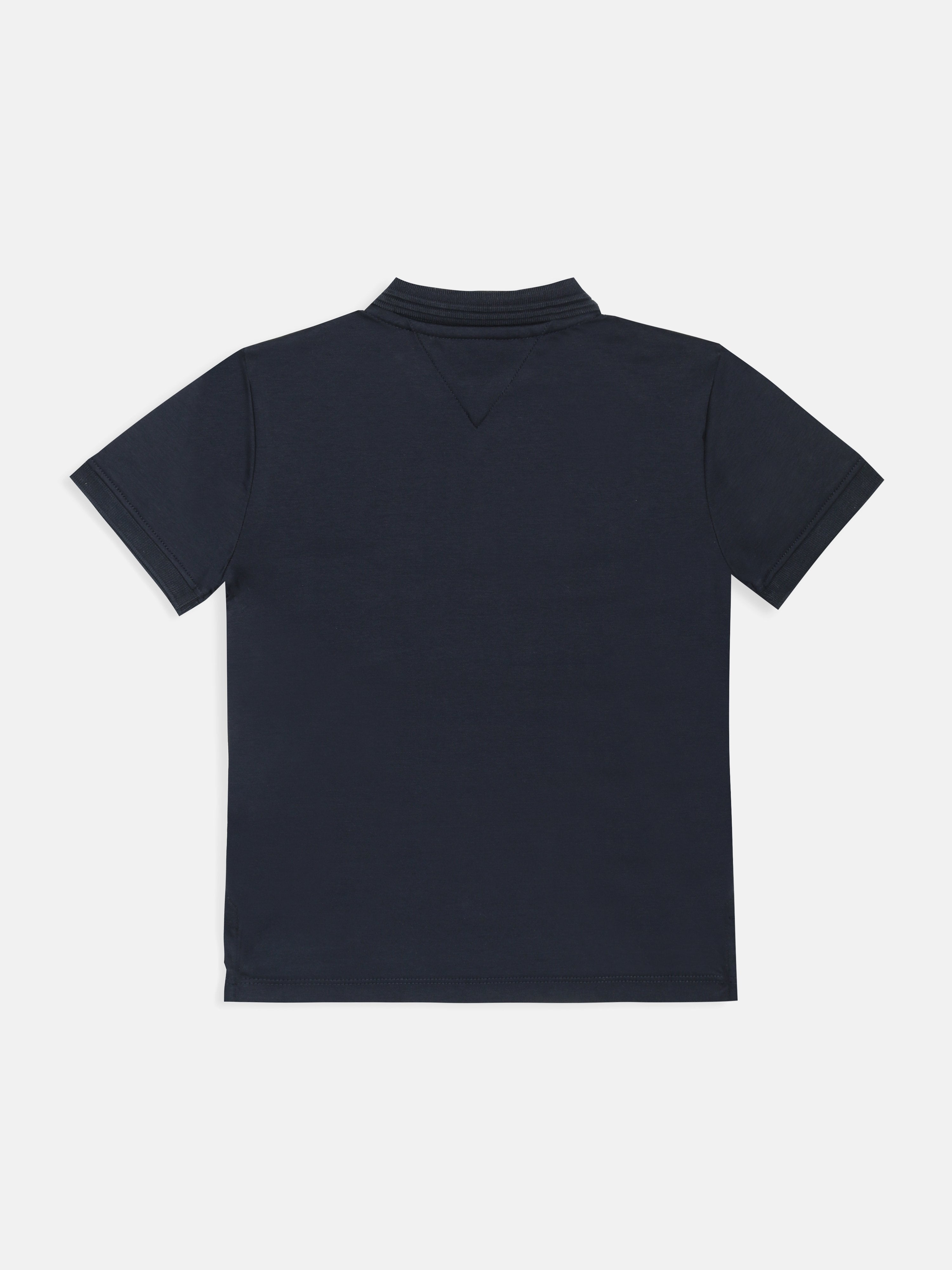 Boys White Logo Polo Collar Regular Fit Knit Top (Copy)