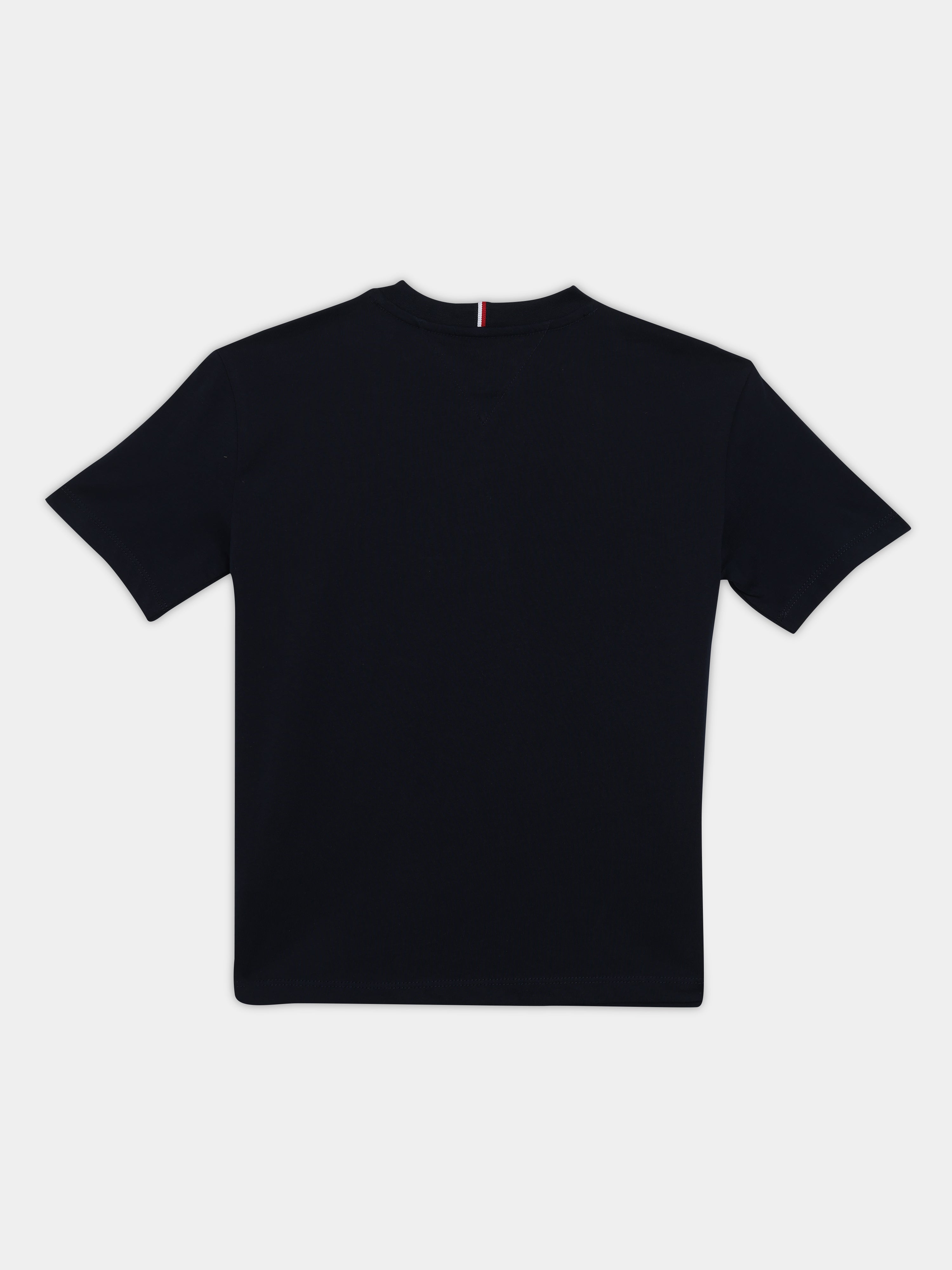 Girls Black Logo Regenerative Cotton Casual Knit Top