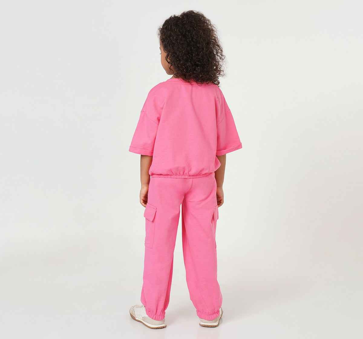 Anti Fit T-Shirt with Jogger Set Pink
