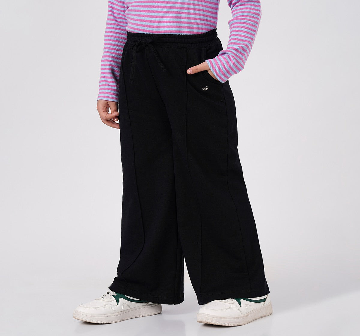 Wide Leg Joggers Black
