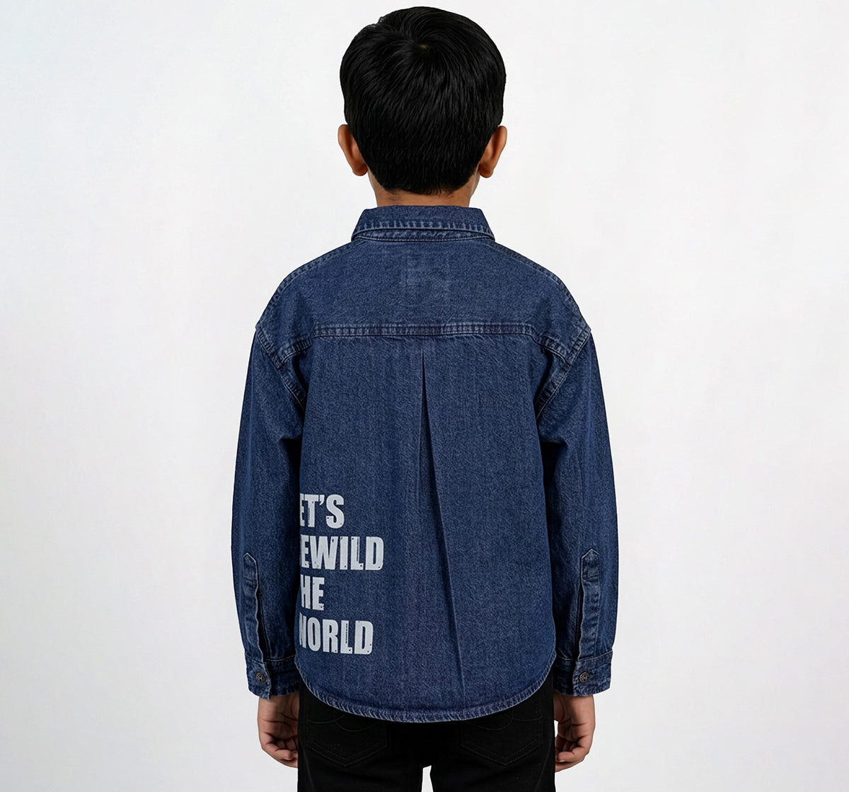 Full Sleeves Denim Shirt Navy