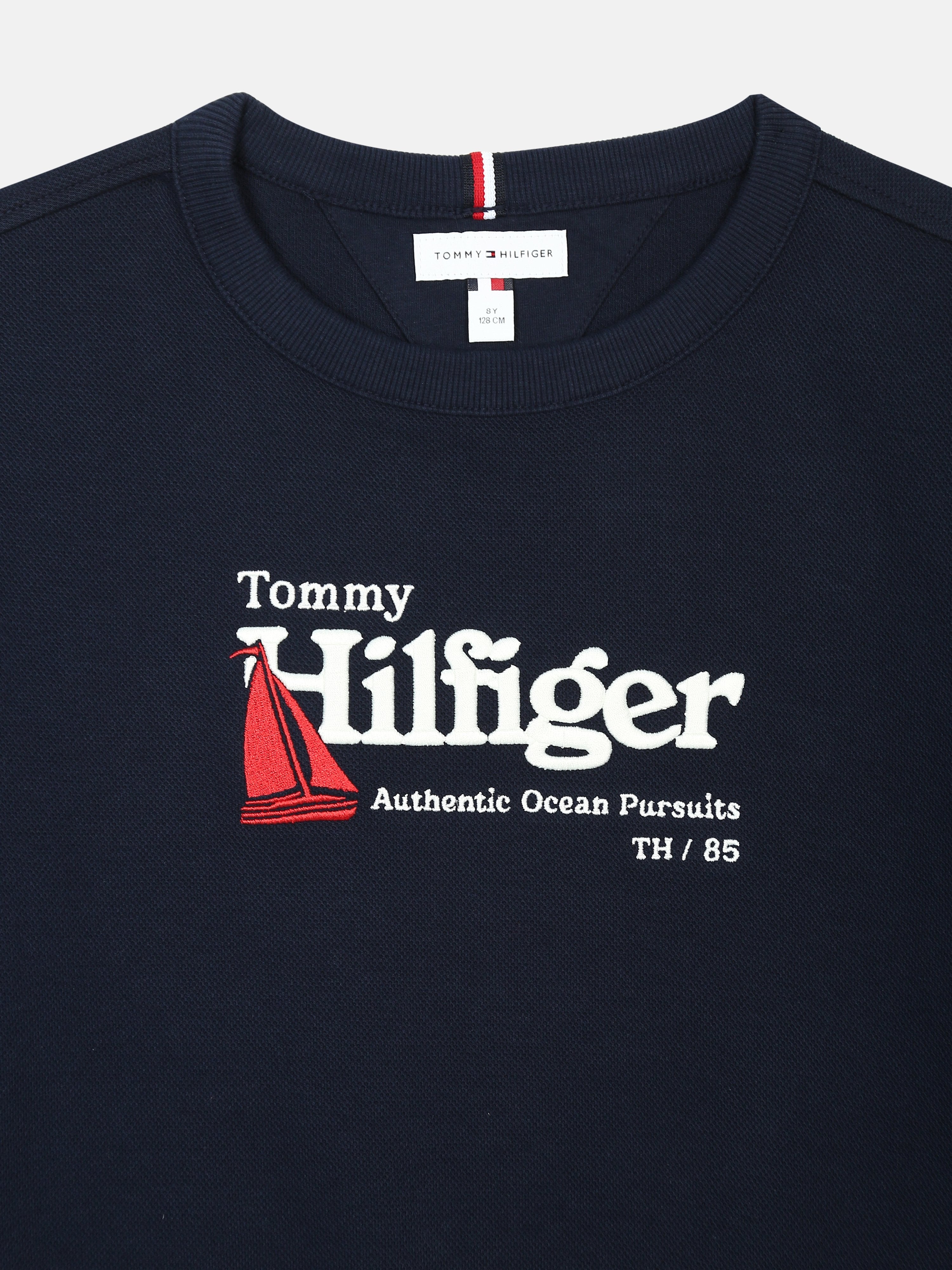 Logo Navy Regenerative Cotton Sweatshirt for Boys