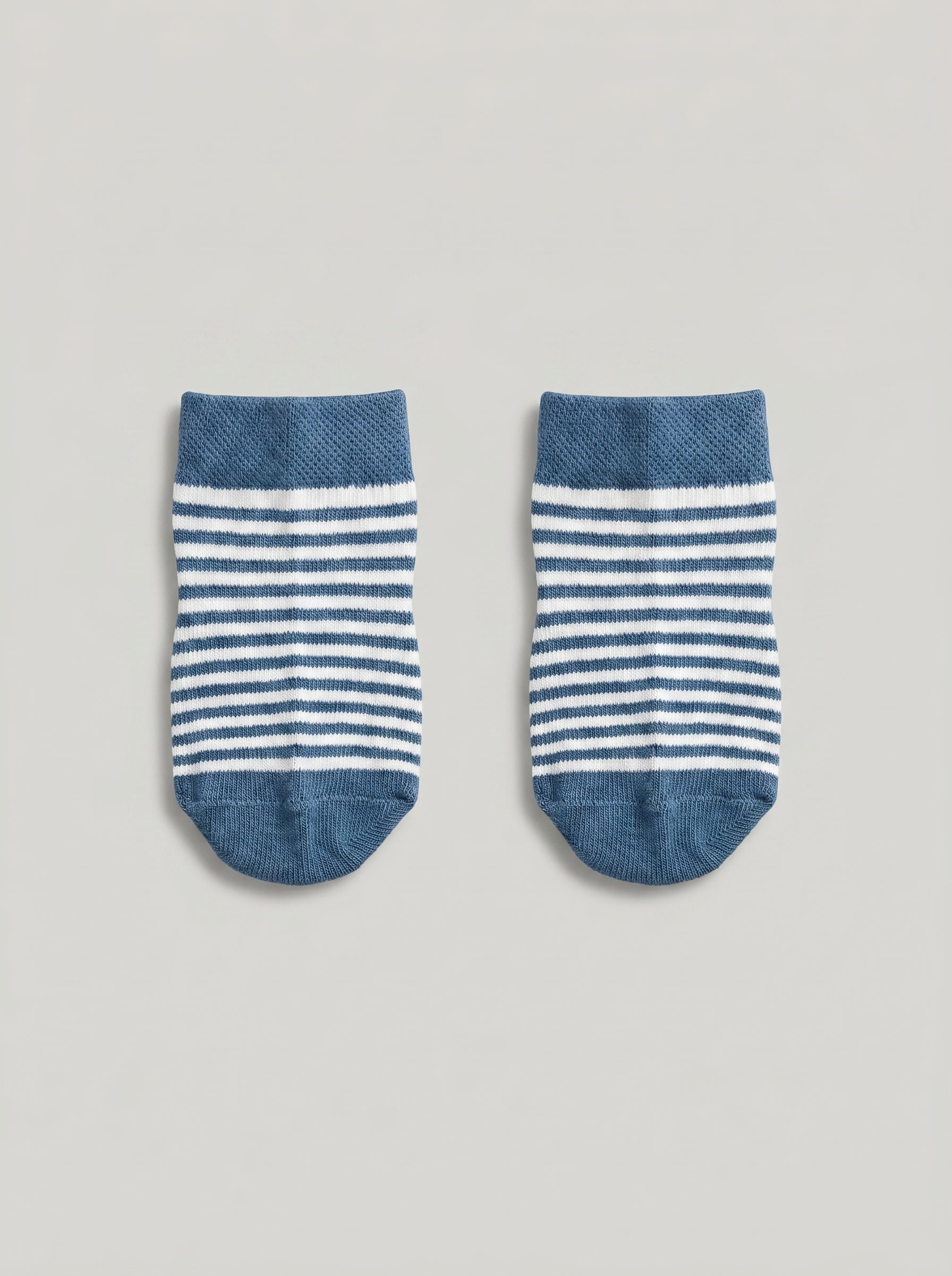 Unisex Navy Pinstripe Cotton Ankle Socks
