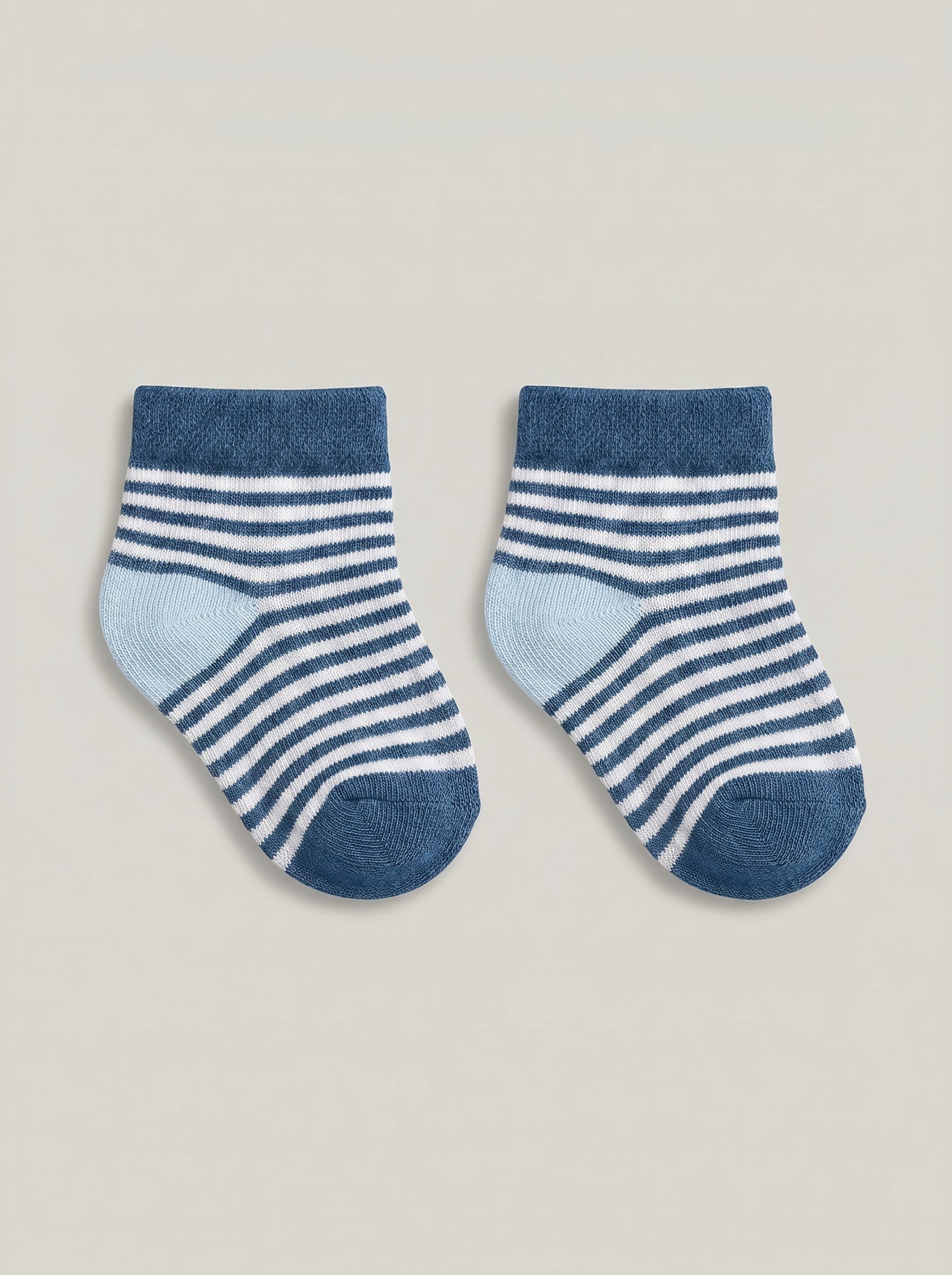 Unisex Navy Pinstripe Cotton Ankle Socks