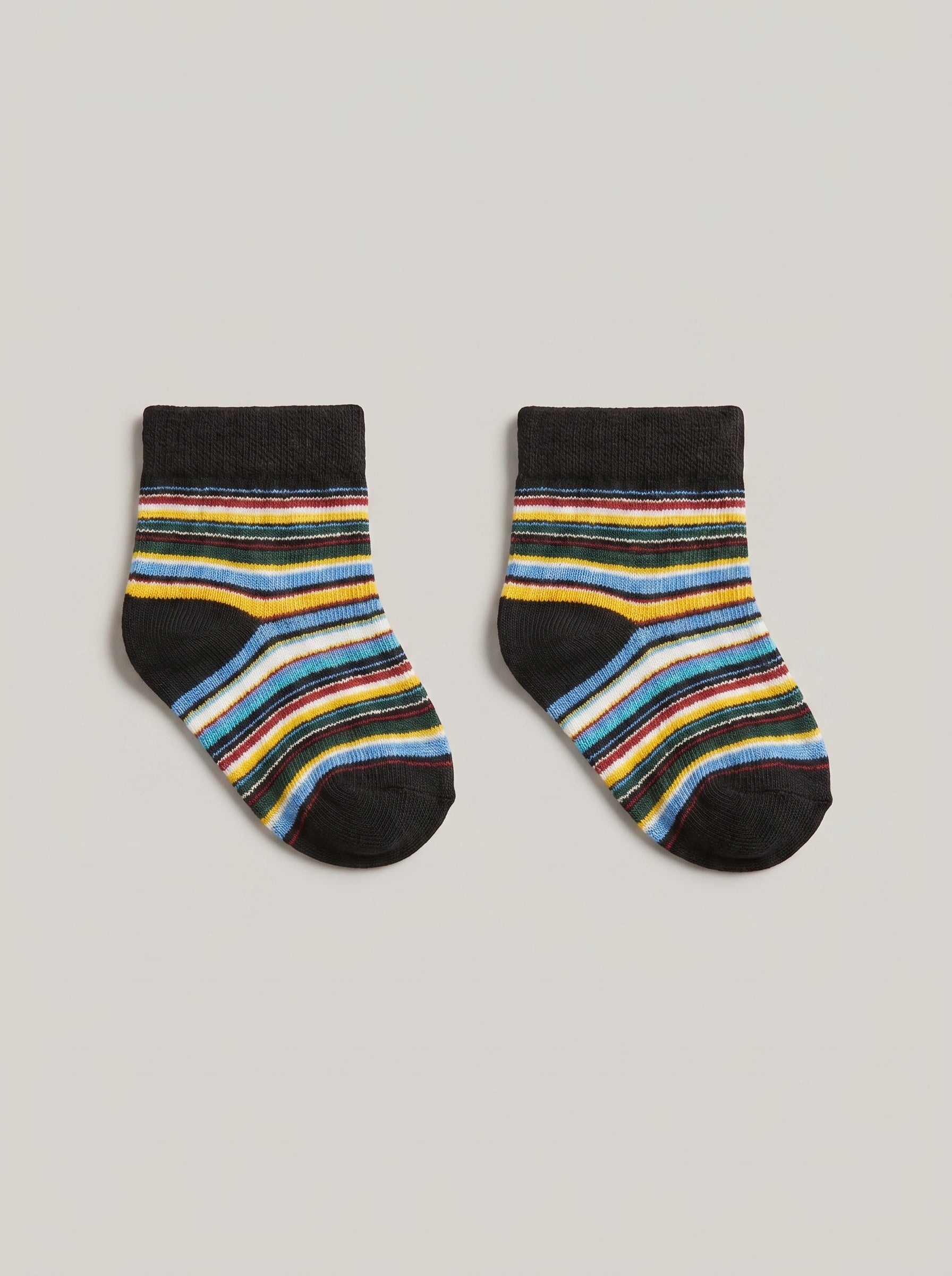 Unisex Multistripe Cotton Ankle Socks
