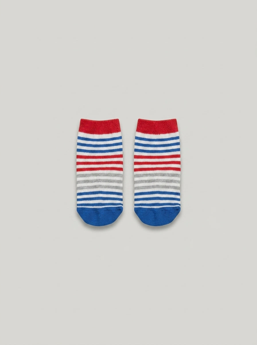 Unisex Retro Stripe Cotton Ankle Socks