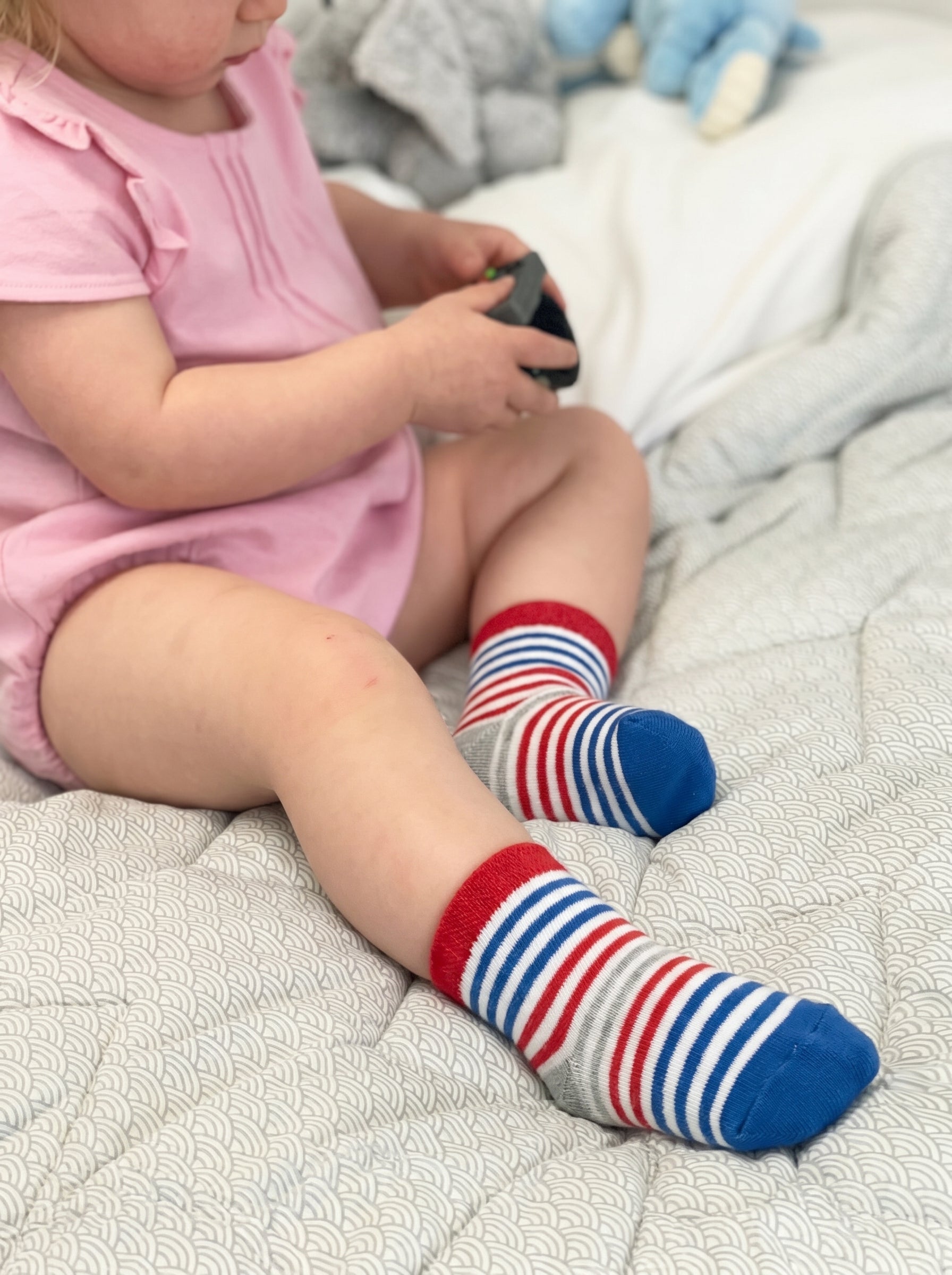 Unisex Retro Stripe Cotton Ankle Socks