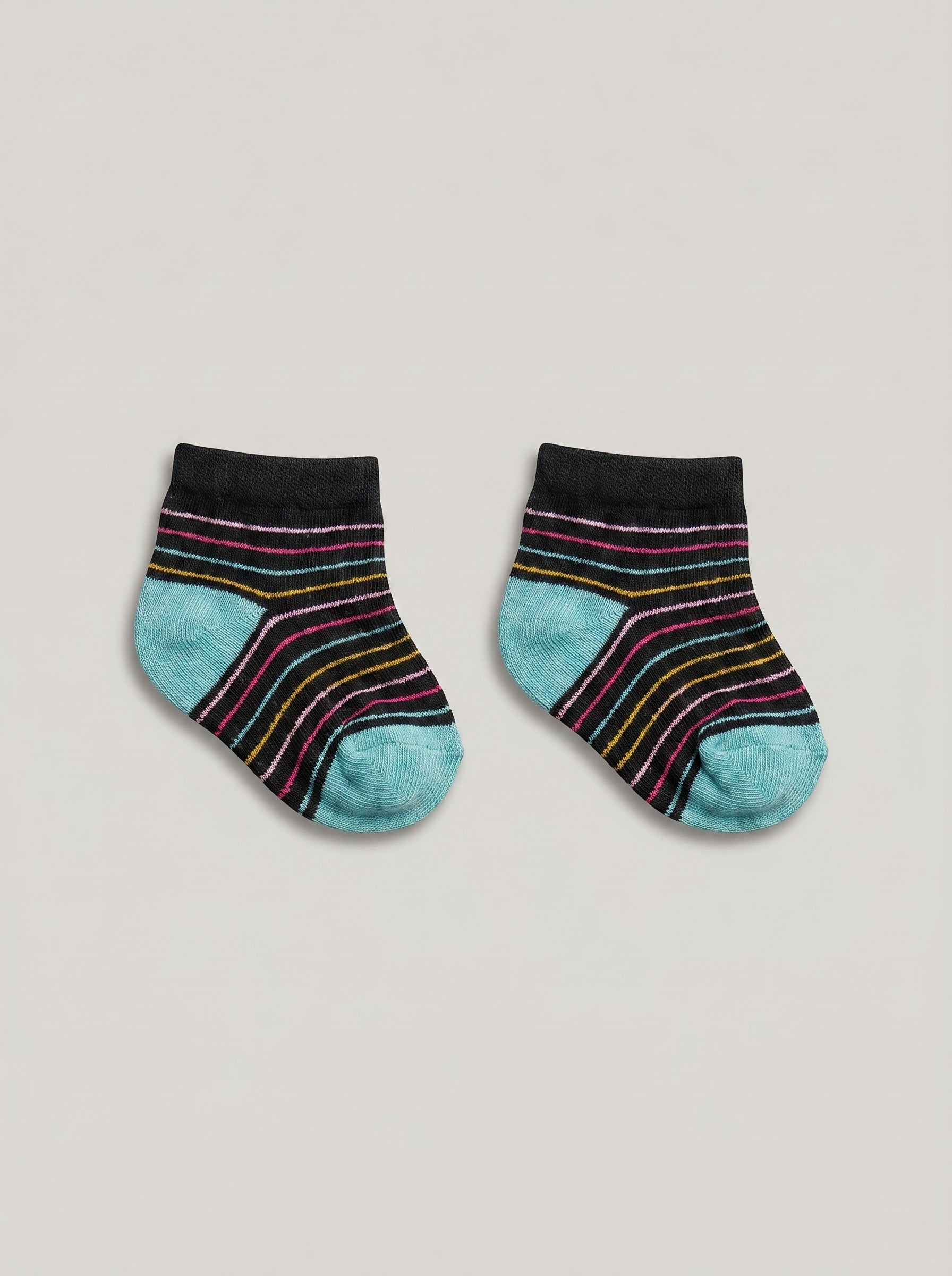Unisex Neon Stripe Cotton Ankle Socks