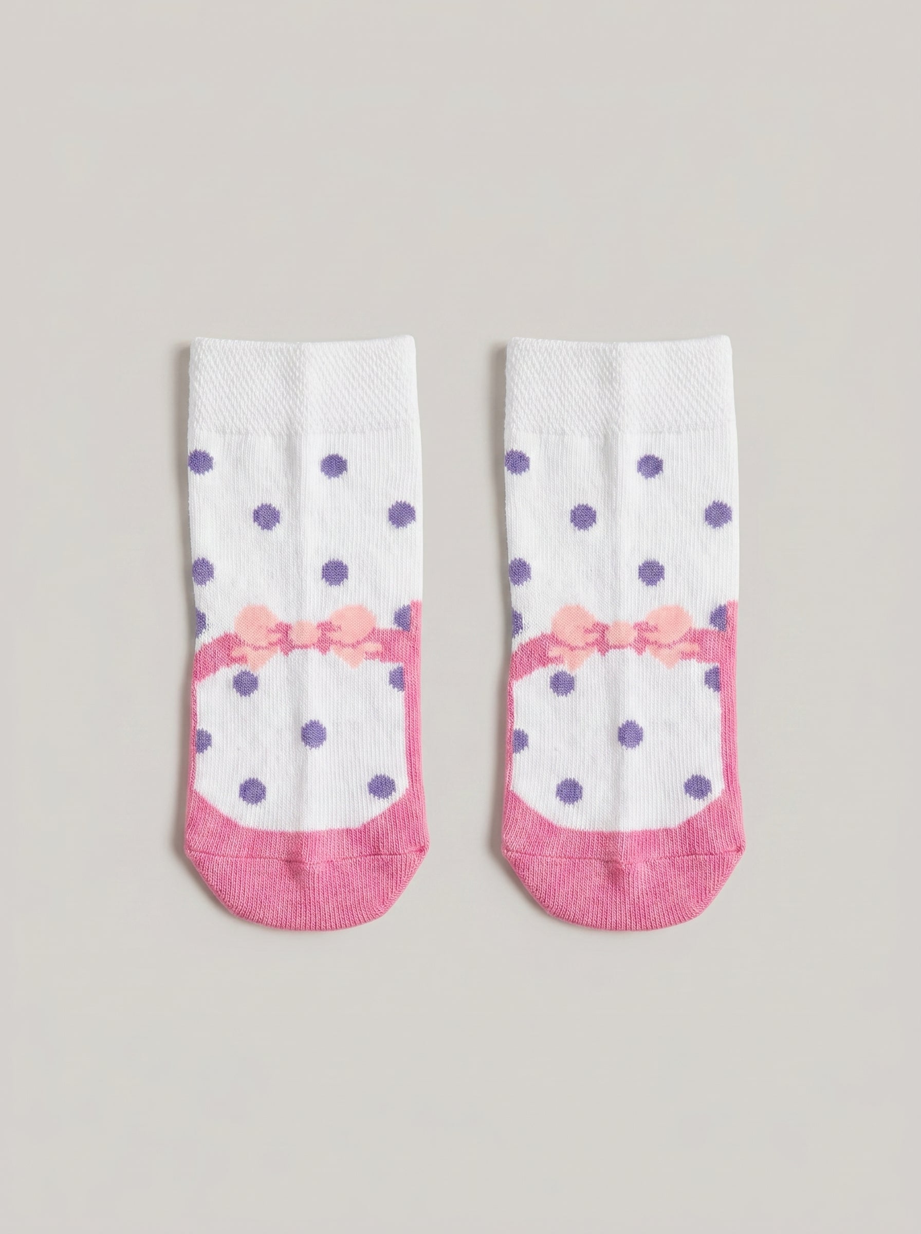 Unisex Polka Dot Flamingo Cotton Ankle Socks