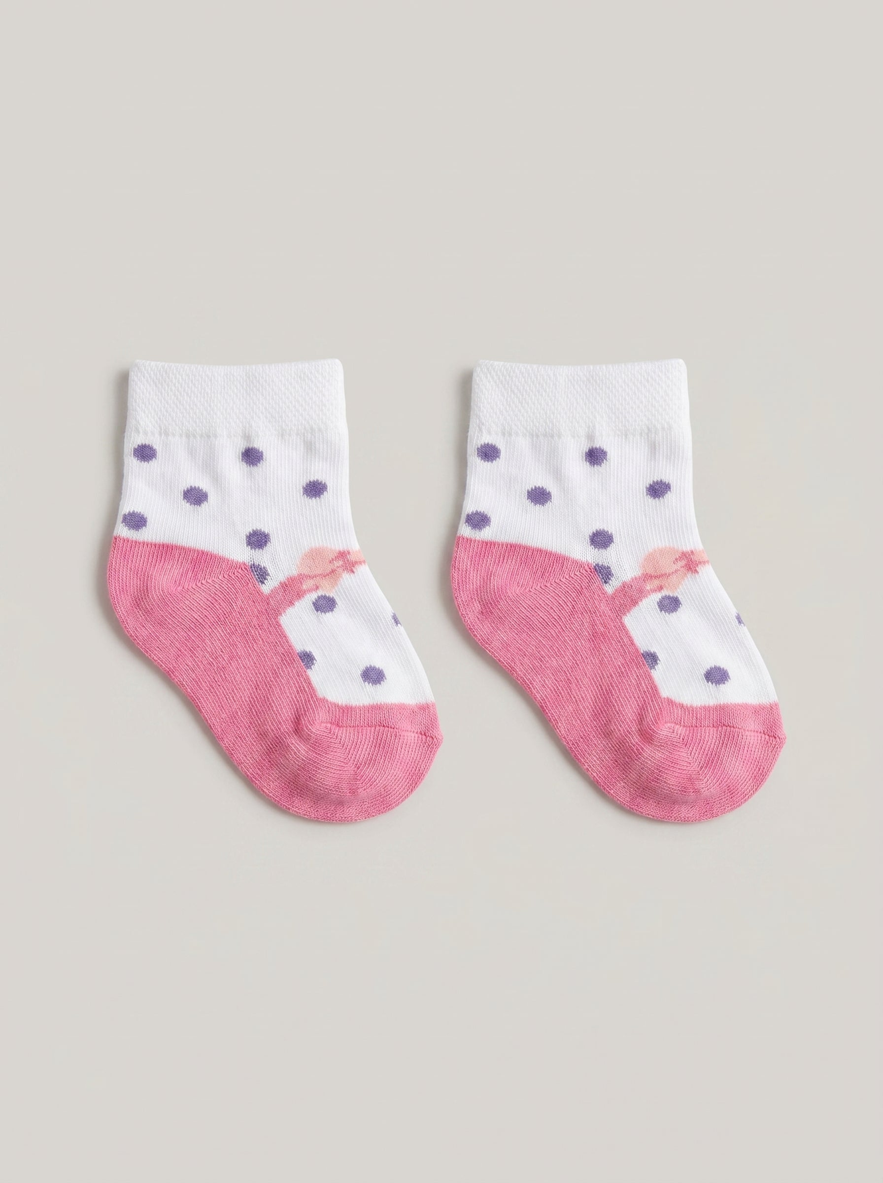 Unisex Polka Dot Flamingo Cotton Ankle Socks