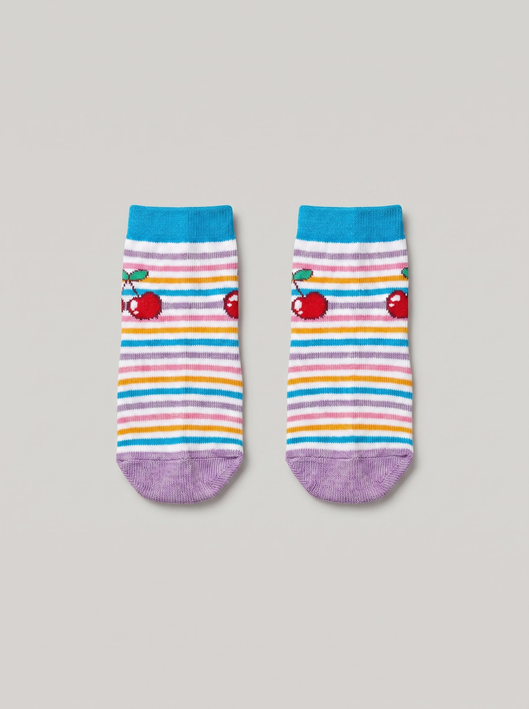 Unisex Rainbow Cherry Cotton Ankle Socks