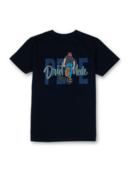 Boys Navy Graphic Print Regular Fit T-Shirt
