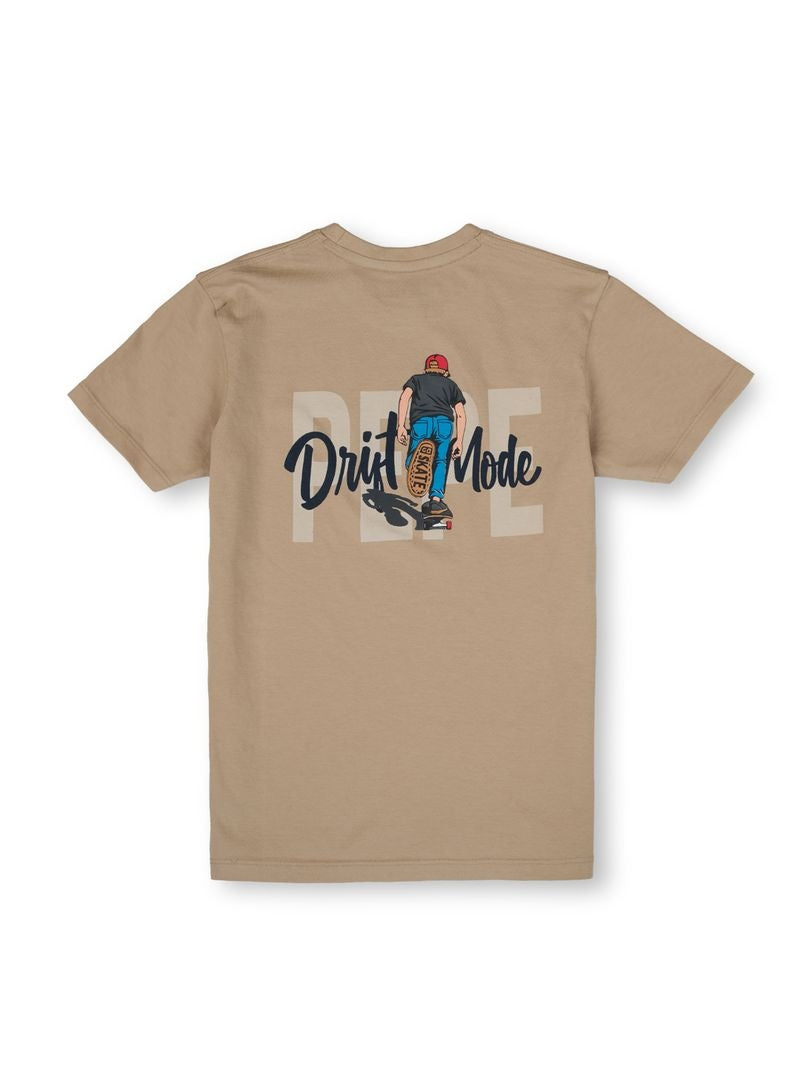 Boys Con Beige Graphic Print Regular Fit T-Shirt