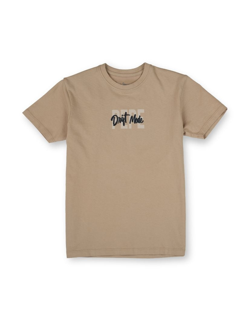 Boys Con Beige Graphic Print Regular Fit T-Shirt