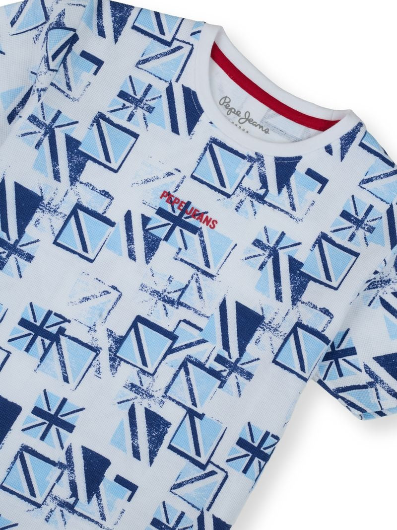Boys Sky Abstract Regular Fit T-Shirt