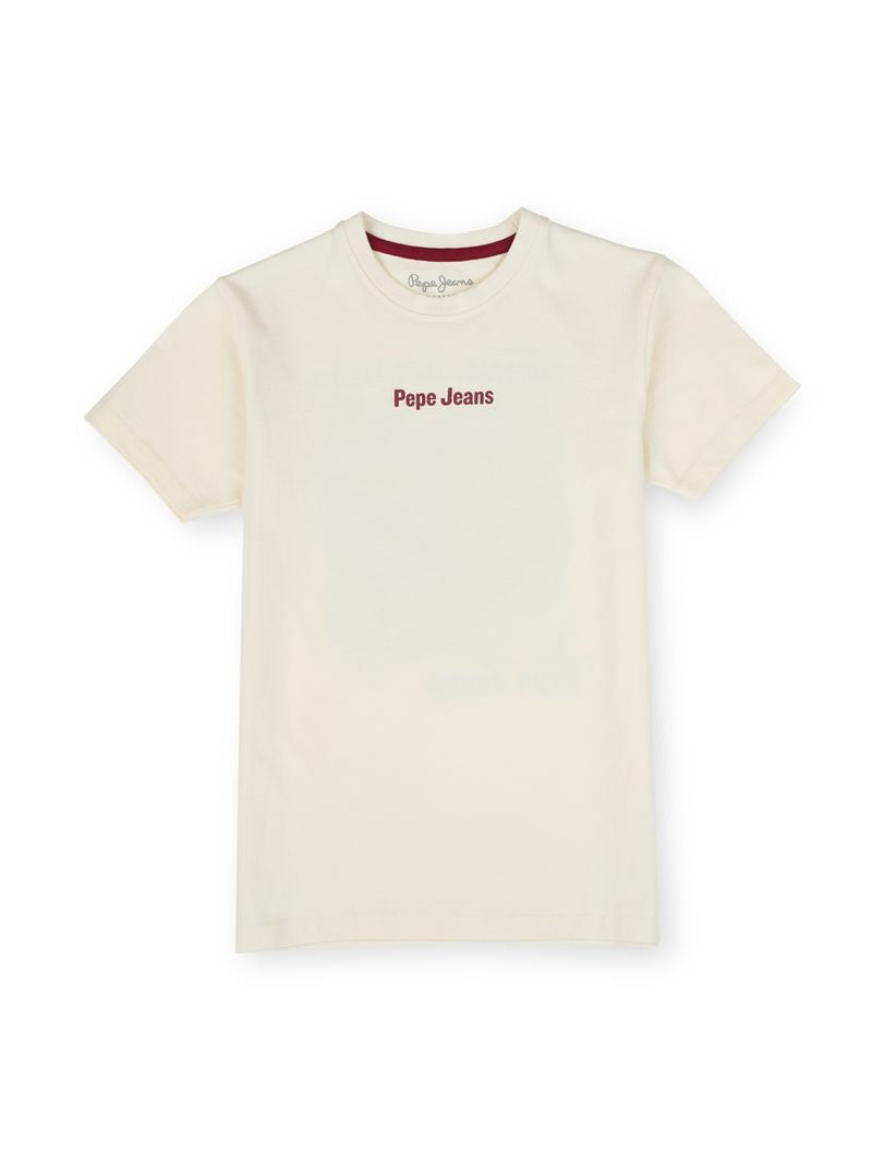Boys Ivory Graphic Print Regular Fit T-Shirt