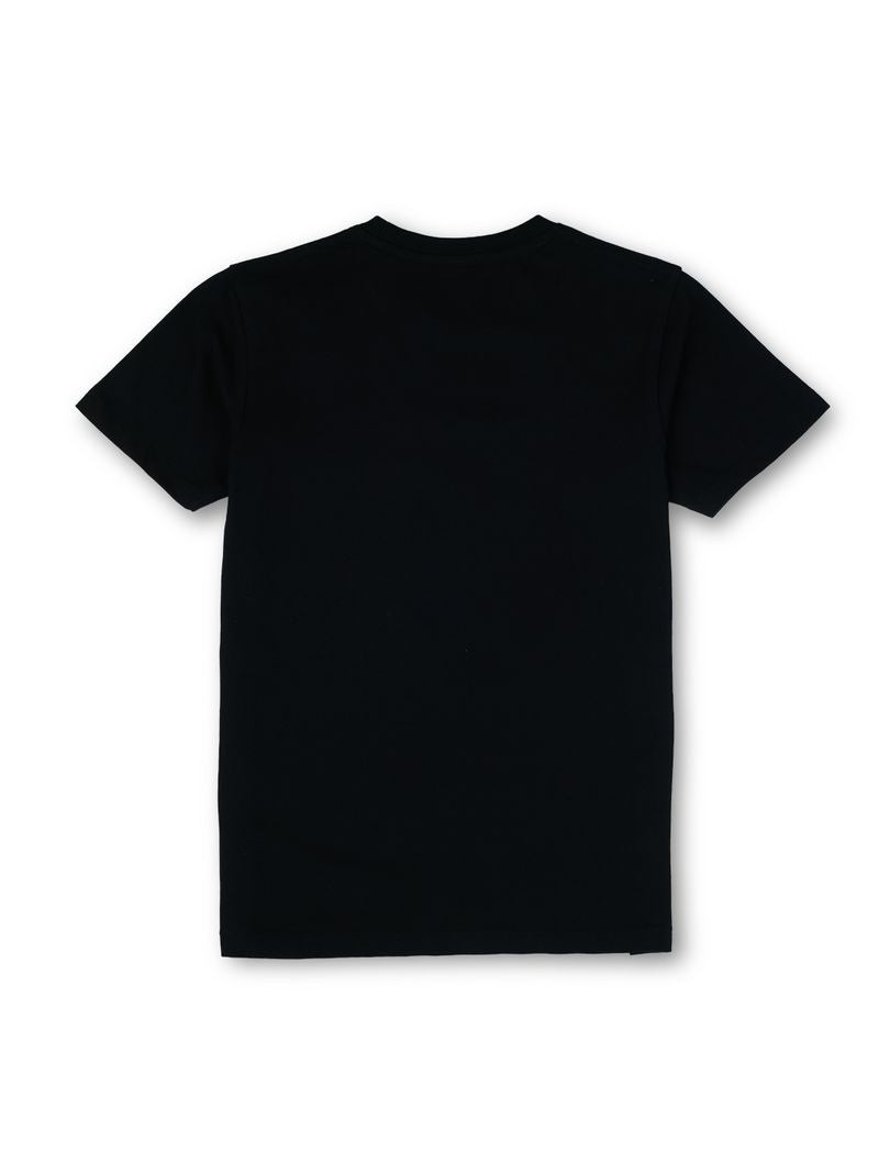 Boys Black Graphic Print Regular Fit T-Shirt