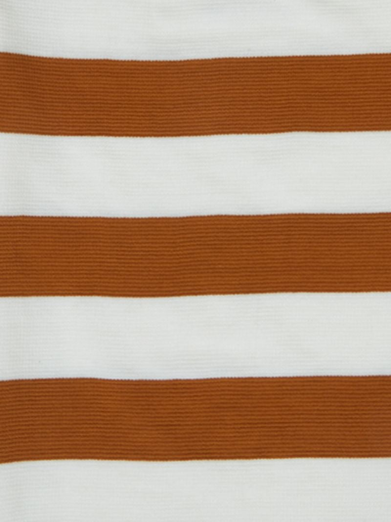 Boys Tobacco Striped Regular Fit T-Shirt