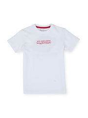 Boys Ecru Graphic Print Regular Fit T-Shirt