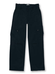 Boys Navy Solid Skinny Fit Cargo