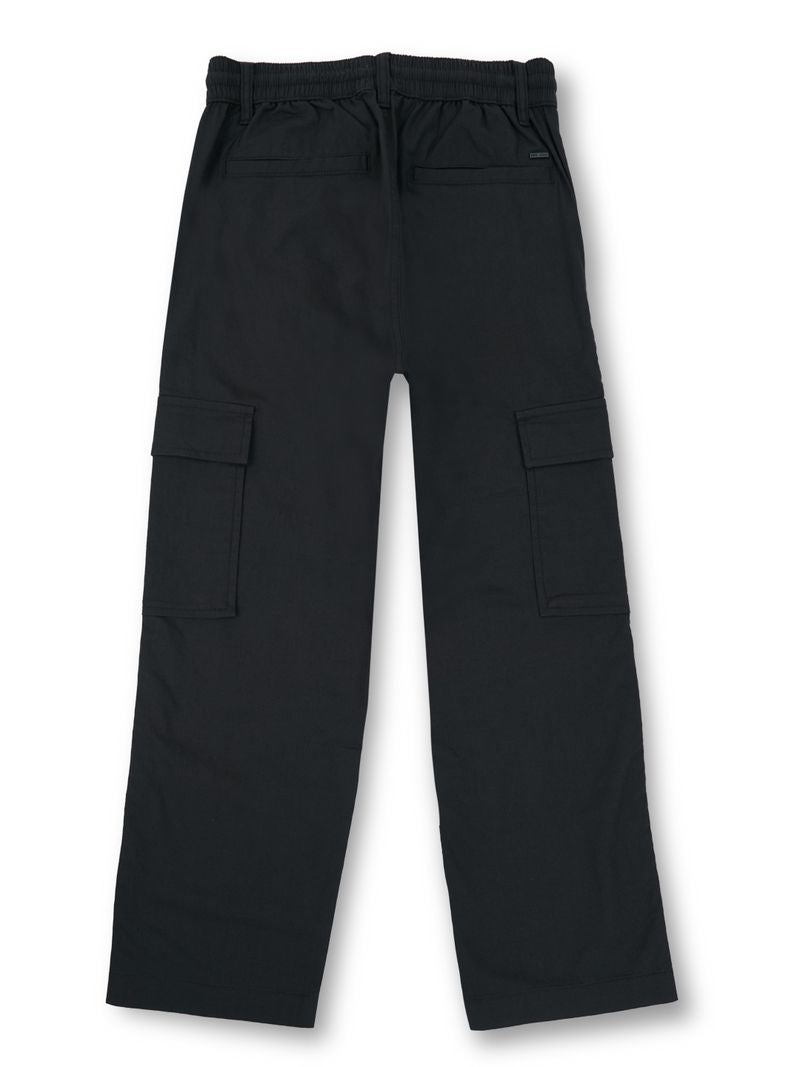 Boys Charcoal Solid Skinny Fit Cargo