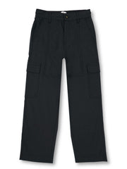 Boys Charcoal Solid Skinny Fit Cargo