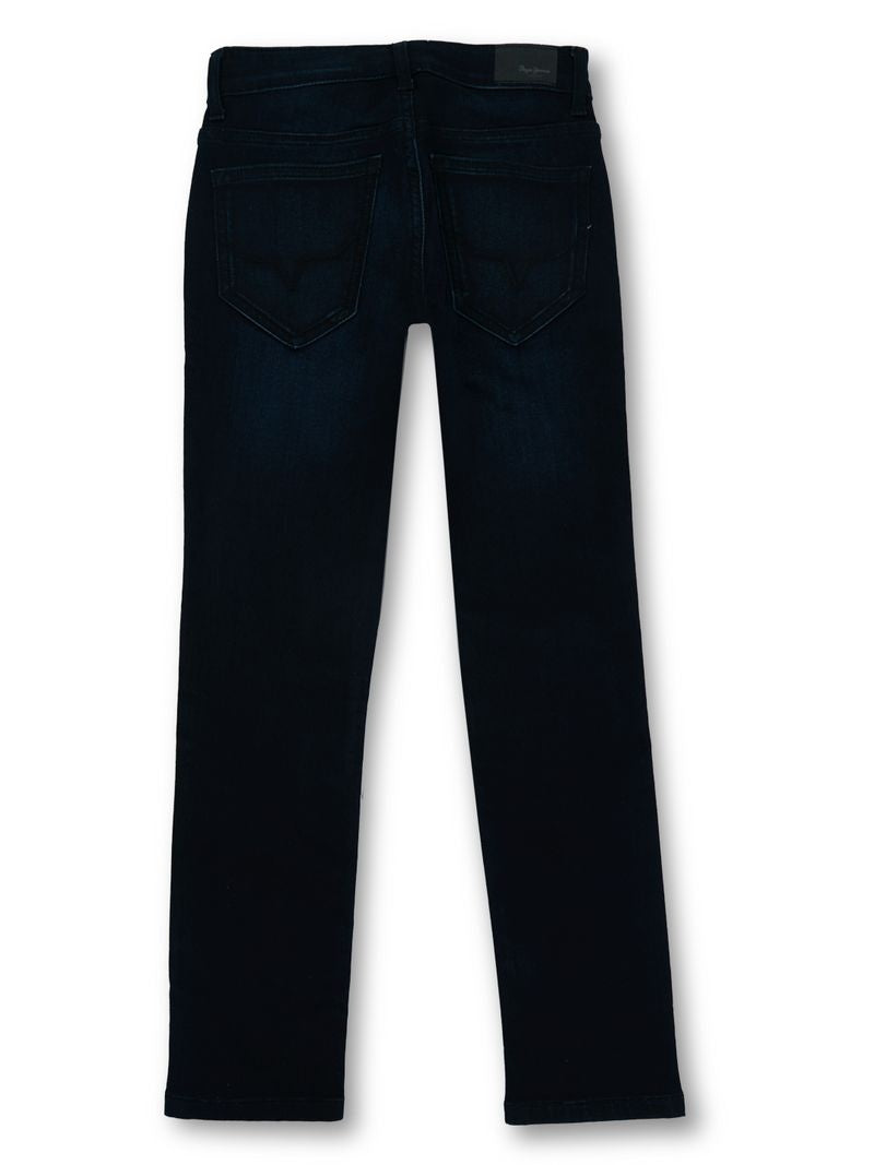 Boys Dk Grn Usd Solid Slim Fit Jeans