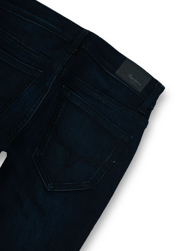 Boys Dk Grn Usd Solid Slim Fit Jeans