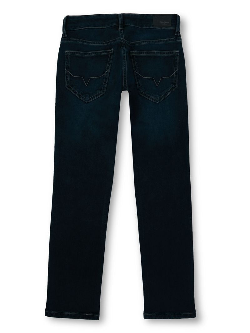 Boys Blue Black Used Solid Slim Fit Jeans