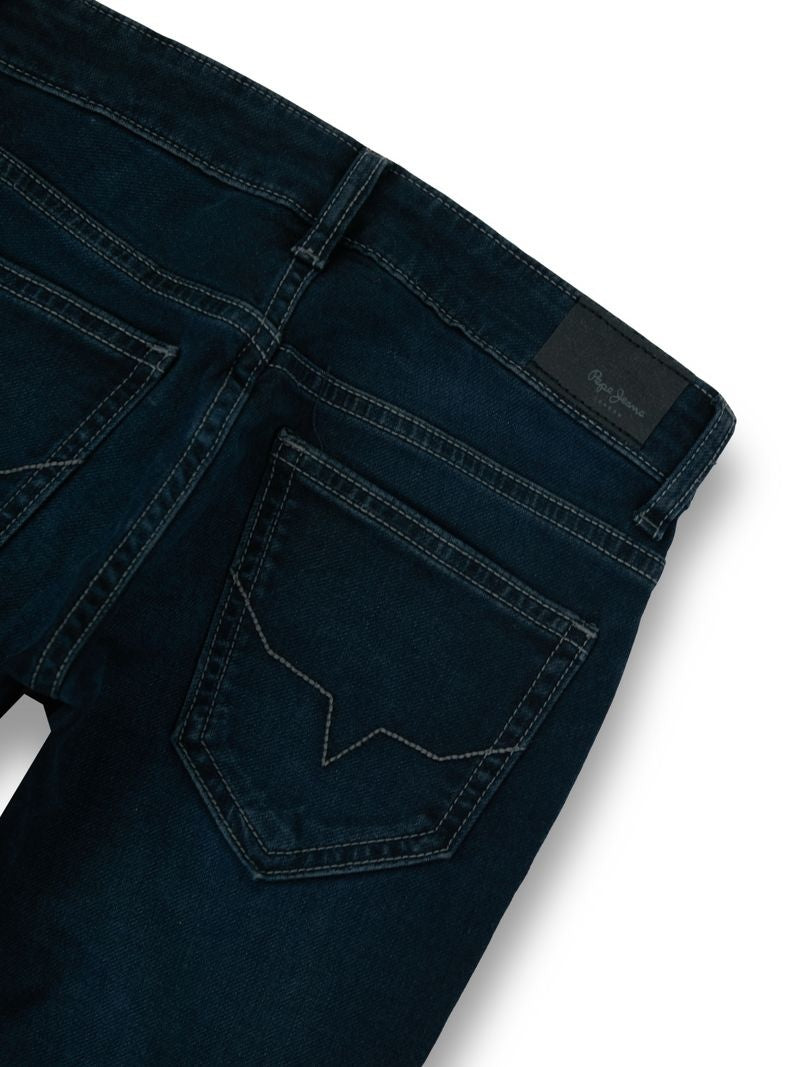 Boys Blue Black Used Solid Slim Fit Jeans