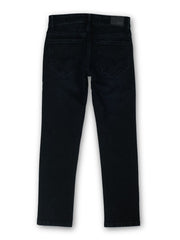 Boys Black Used Solid Slim Fit Jeans
