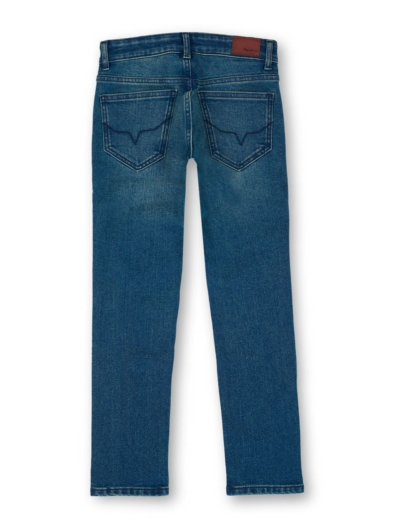 Boys Medium Tint Solid Slim Fit Jeans
