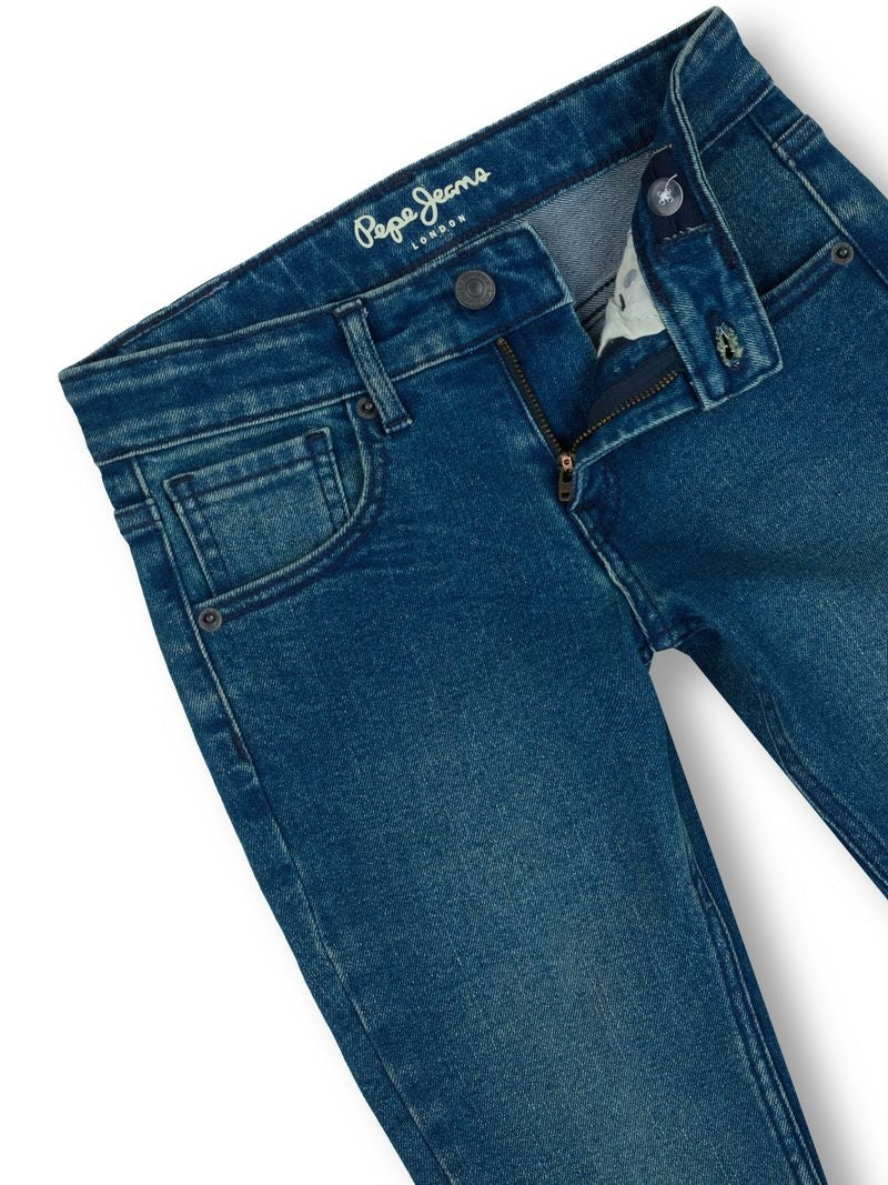 Boys Medium Tint Solid Slim Fit Jeans