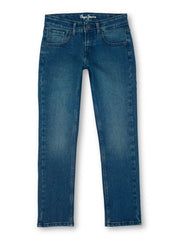 Boys Medium Tint Solid Slim Fit Jeans