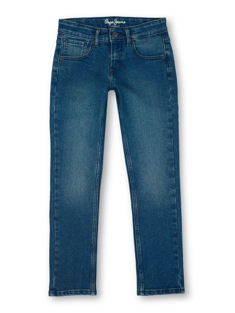 Boys Medium Tint Solid Slim Fit Jeans
