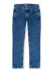 Boys Light Used Solid Slim Fit Jeans
