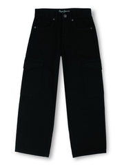 Boys Rinse Black Solid Relaxed Jeans