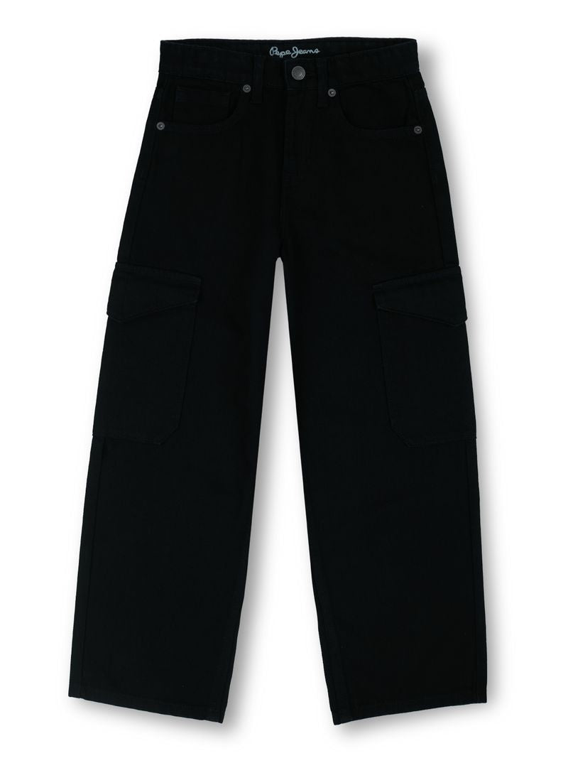 Boys Rinse Black Solid Relaxed Jeans