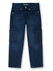Boys Raw Rinse Solid Baggy Fit Jeans