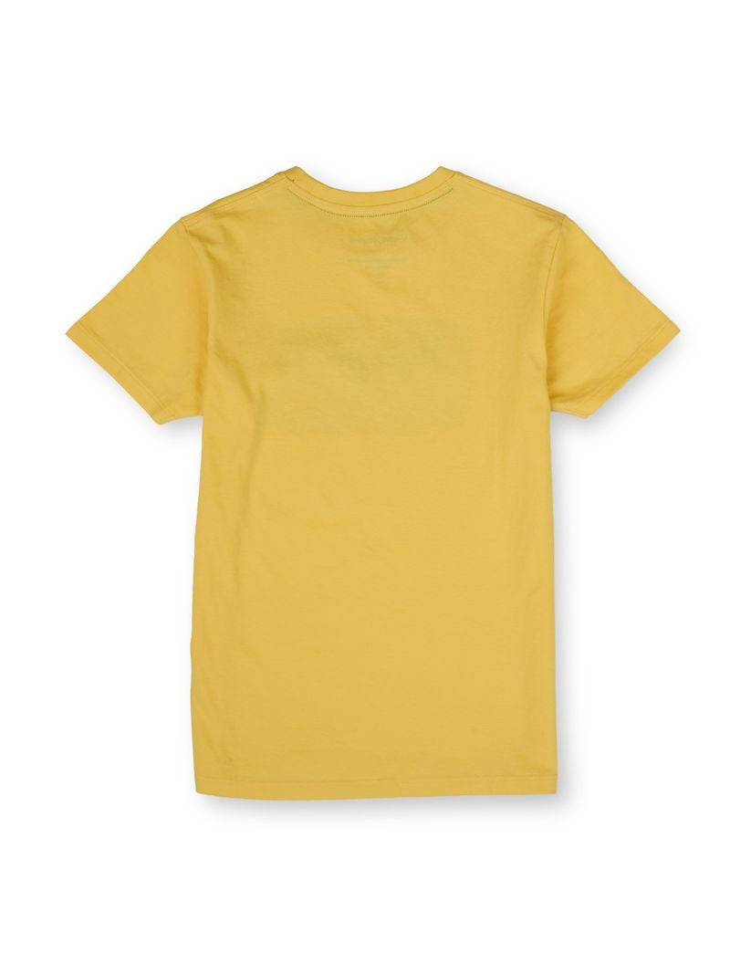 Boys Gold Graphic Print Regular Fit T-Shirt