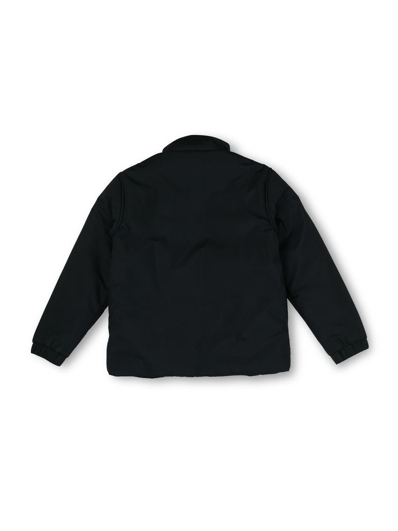 Boys Black Solid Regular Fit Jacket