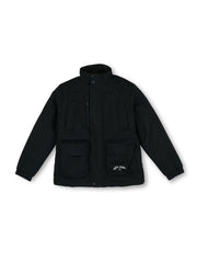 Boys Black Solid Regular Fit Jacket