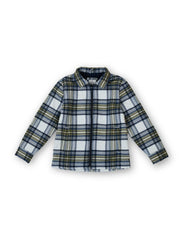 Boys Off White Solid Regular Fit Jacket