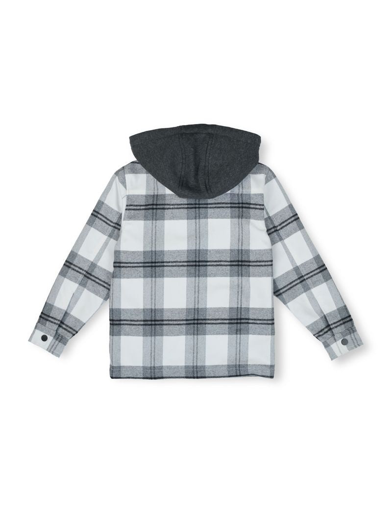 Boys Grey Solid Regular Fit Jacket