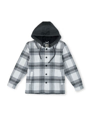 Boys Grey Solid Regular Fit Jacket